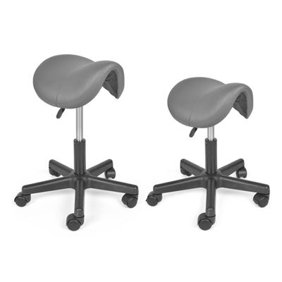 Mingone Ergonomic Saddle Stools, 360° Swivel, 2-Pack, Gray