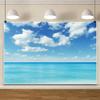Bovlleetd Coastal Backdrop, 3 x 2 m, Blue Sky, White Clouds, Beach view 2