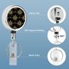 Retractable Metal ID Badge Holder with Belt Clip and Key Ring, Flower view 4