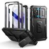 Dexnor Case Compatible with Samsung Galaxy A55 5G, with Sliding Camera Cover, Screen Protector and Kickstand, Rugged Full-Body Shockproof Case, Black view 1