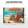 Dish Drying Mat, Absorbent Microfiber, Non-Slip, 45.7 x 61 cm, Beach Life Summer view 2
