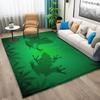 Frog Pattern Plush Rug, 140 x 200 cm, Green view 1