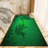 Frog Pattern Plush Rug, 140 x 200 cm, Green view 3