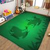 Frog Pattern Plush Rug, 140 x 200 cm, Green view 4