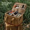 HERCHR 30 L Camping Tool Bag, Outdoor Storage Caddy, Khaki view 4