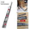 53 mm Wide Kitchen Cabinet Drawer Slides with Soft-Close, 90 kg Capacity, 3-Section Full Extension, Detachable, 550 mm (22 in), 1 Pair view 3