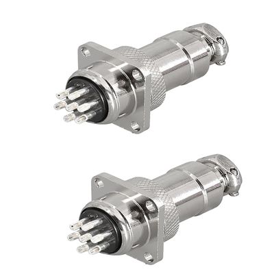 2-Pack DF20 GX20-2 to 15-Pin Aviation Connectors, Square, Plug-to-Plug (7-Pin)