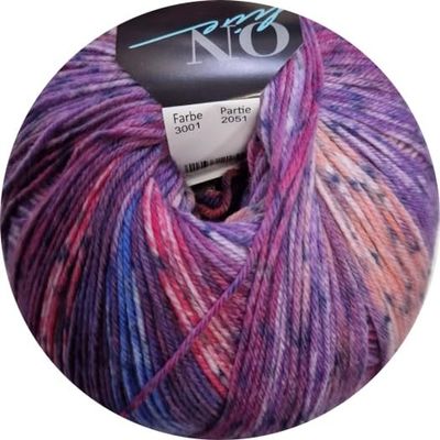 ONline Supersocke 361 Merino Extra Fine Color, 100 g, 3001 – Purple/Apricot/Blue/Lilac