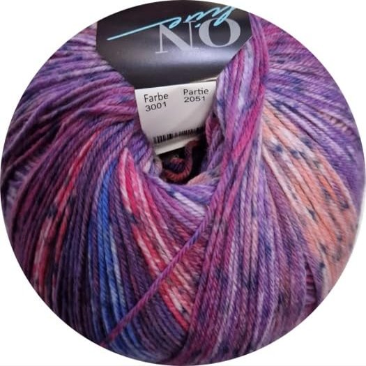ONline Supersocke 361 Merino Extra Fine Color, 100 g, 3001 – Purple/Apricot/Blue/Lilac