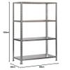 PROREGAL PANDA MID Boltless Shelf | HxWxD 150x90x30 cm | Shelf Load 100 kg | Galvanized | Workshop and Storage Shelf view 2