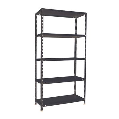 PROREGAL Panda Tall Screw-In Shelving Unit, 200 × 110 × 40 cm, 5 Shelves, 90 kg per Shelf, Anthracite