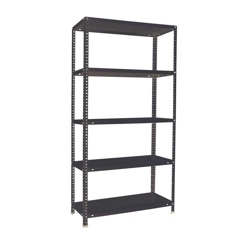 PROREGAL Panda Tall Screw-In Shelving Unit, 200 × 110 × 40 cm, 5 Shelves, 90 kg per Shelf, Anthracite
