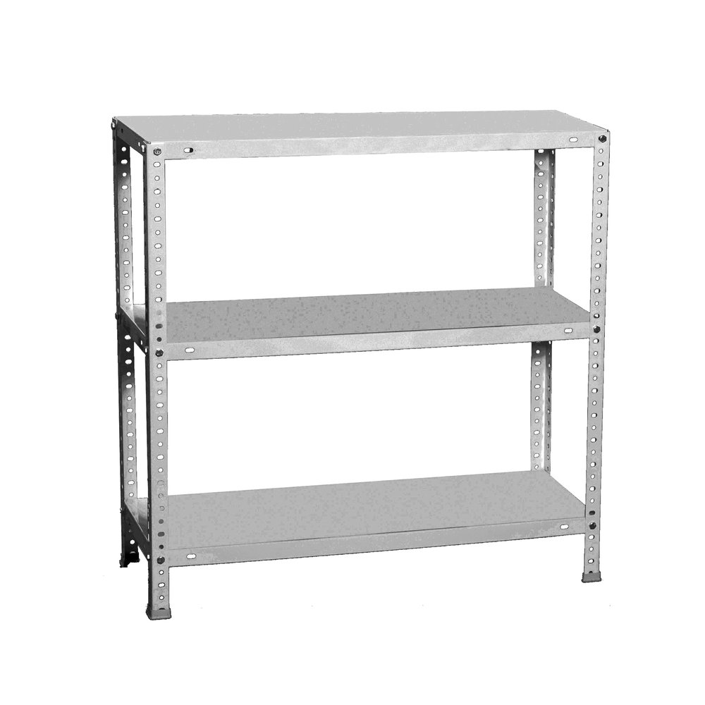 PROREGAL Panda SMALL Bolt-Together Shelving Unit | 100 x 90 x 30 cm | 100 kg Shelf Load | Galvanized