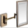 Lighted Makeup Mirror, Wall-Mounted, 20.3 cm, 3x Magnification, 180° Swivel, Extendable, Rose Gold view 1