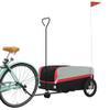 LAPOOH Bicycle Cargo Trailer, Black and Red, 45 kg, Iron - 94069 view 3