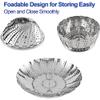 Lckiioy Vegetable Steamer Basket, Collapsible and Expandable, Stainless Steel (1 Piece, Silver) view 3
