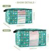 2-Pack Bed Sheet Storage Bags with Lids, Foldable Closet Organizers, Cartoon Dog Design view 3