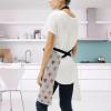 FRODOTGV Retro Heart-Shaped Apron, Beige, One Size view 3