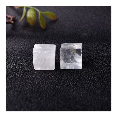 Natural Clear Quartz Crystal Cubes, Polished Healing Stones for Decor and Collection