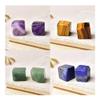 Natural Clear Quartz Crystal Cubes, Polished Healing Stones for Decor and Collection view 2
