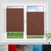 No-Drill Pleated Blind 75 x 170 cm, Blackout/Light-Filtering, Brown view 1