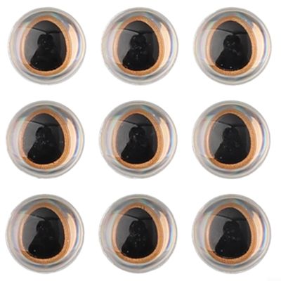 FACAIIO Soft-Molded 3D Fishing Lure Eyes, 8 mm, Silver, 100 Count