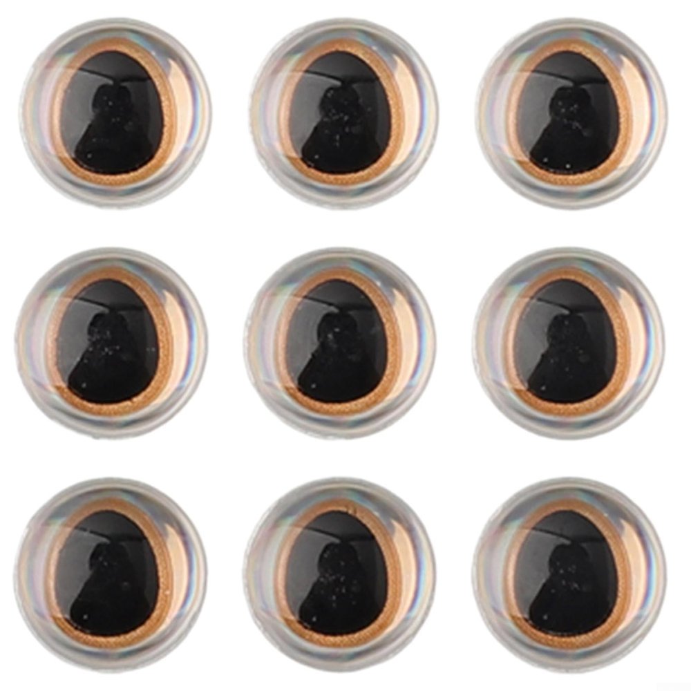 FACAIIO Soft-Molded 3D Fishing Lure Eyes, 8 mm, Silver, 100 Count