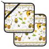 Wurton Flying Bees Pot Holders with Daisy Honey Print, Heat-Resistant, 2-Pack view 2