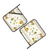 Wurton Flying Bees Pot Holders with Daisy Honey Print, Heat-Resistant, 2-Pack view 3