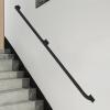 Black Stair Handrail, 1–20 ft, Wrought-Iron Metal Railing for Indoor Stairs, Wall-Mounted Safety Grab Bar, 540 cm view 1