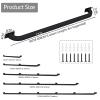 Black Stair Handrail, 1–20 ft, Wrought-Iron Metal Railing for Indoor Stairs, Wall-Mounted Safety Grab Bar, 540 cm view 2