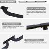 Black Stair Handrail, 1–20 ft, Wrought-Iron Metal Railing for Indoor Stairs, Wall-Mounted Safety Grab Bar, 540 cm view 3