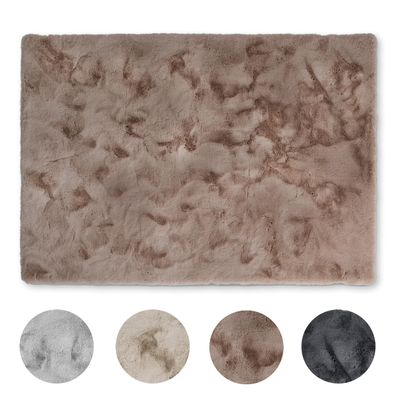 SCHÖNER WOHNEN Collection Plush Faux Fur Rug, Brown, 160 x 230 cm