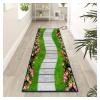 Siunwdiy Long Hallway Runner 90 x 260 cm, Washable, Non-Slip, 3D Grass Pattern view 1