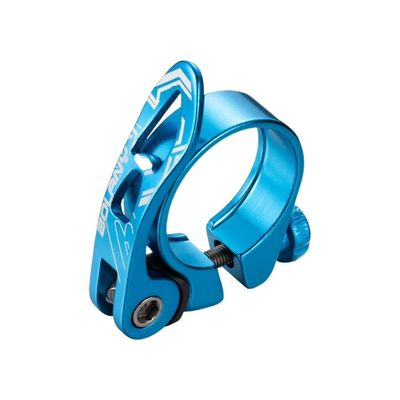 MTB Seatpost Clamp, Quick Release, Aluminum Alloy, 31.8/34.9 mm, Blue