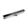 VBChome 80 cm Shower Drain, Black Tempered Glass and Stainless Steel view 1