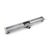 VBChome 80 cm Shower Drain, Black Tempered Glass and Stainless Steel view 2