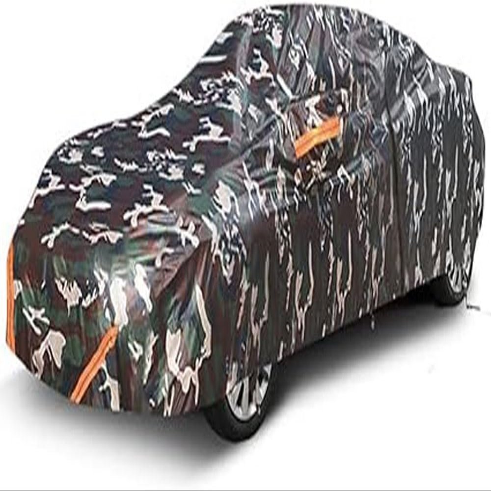 KV-OOGG Car Cover for Chevrolet Vega, All-Weather, Windproof and Rainproof, with Side Zippers, Camouflage
