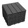 Daromigo WPC Deck Tiles 30 x 30 cm, Set of 44, Anthracite view 1