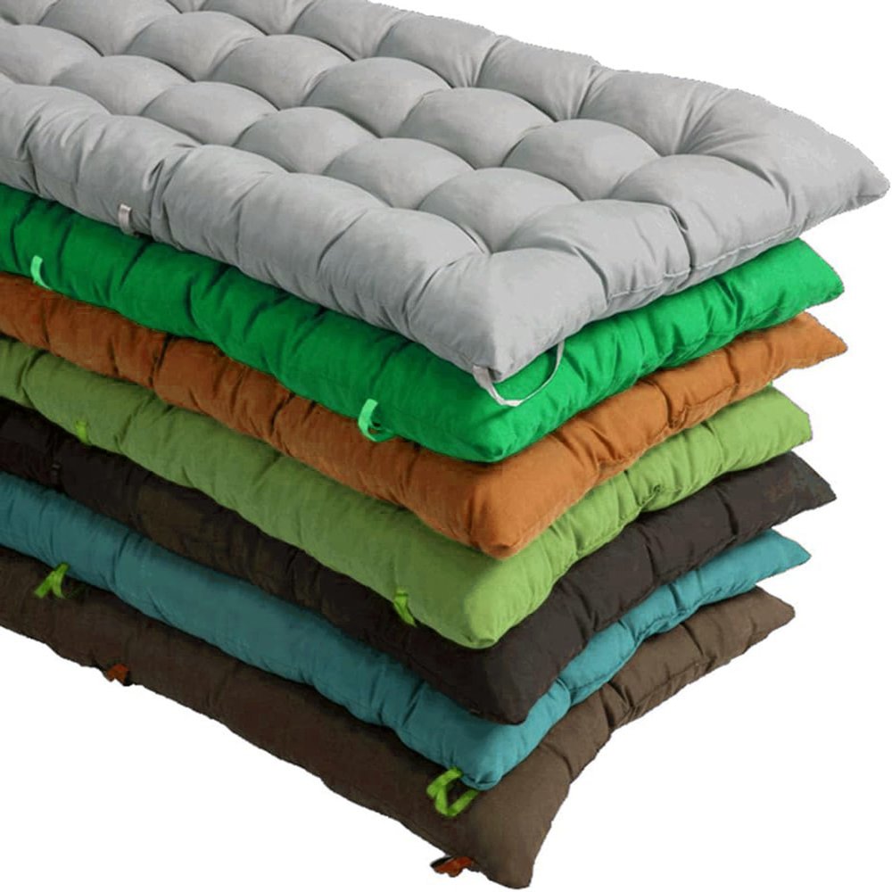 Sun Lounger Cushion, High Back, 160 x 55 cm, Yellow
