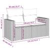 vidaXL 11-Piece Outdoor Sofa Set with Cushions, Black Poly Rattan view 4