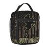 DORKEIXIA Got Dirtbike Motocross Camo American Flag Insulated Lunch Bag view 3