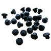 Solid Silicone Rubber Plugs, 7 mm, Black, 50 Pieces view 1
