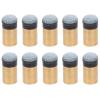 Ausla 10-Piece Billiards Snooker Pool Cue Tips, Screw-On Copper and PU Leather Replacement Tips, 10 mm view 1
