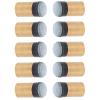 Ausla 10-Piece Billiards Snooker Pool Cue Tips, Screw-On Copper and PU Leather Replacement Tips, 10 mm view 2