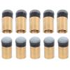 Ausla 10-Piece Billiards Snooker Pool Cue Tips, Screw-On Copper and PU Leather Replacement Tips, 10 mm view 3