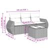 ShGaxin 4-Piece Black PE Rattan Garden Sofa Set with Cushions view 3