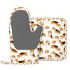 2-Piece Beagle Dog Print Kitchen Set, Heat-Resistant Grill Gloves & Pot Holder view 3