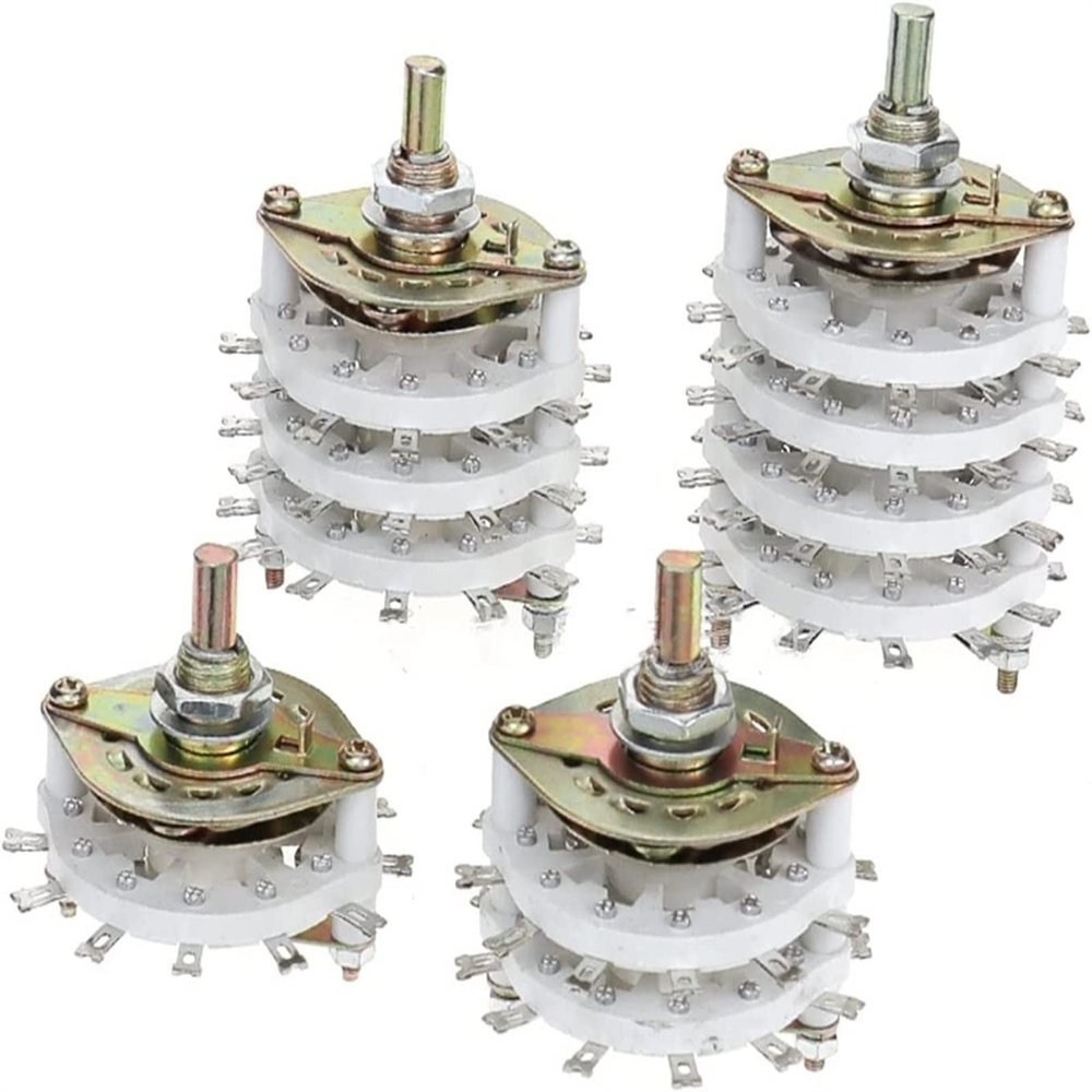 ZVUKOXEJ Rocker Switches, 10-Pack, KCT Band-Gang Selector, 1P11T, with K72