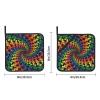 Bear Dancing Batik Square Heat-Resistant Oven Mitts, 2-Pack view 2